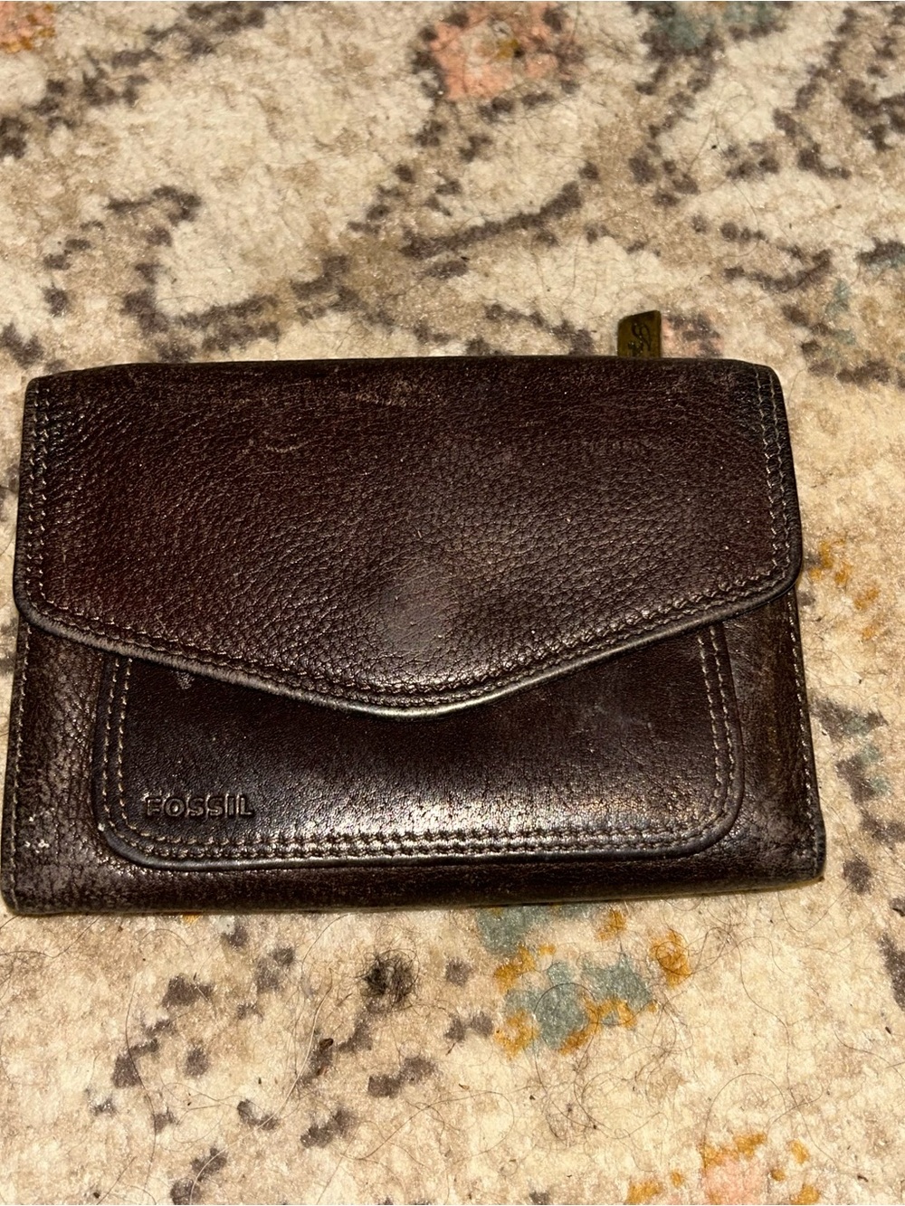Fossil Dark Chocolate Brown Leather Card Wallet